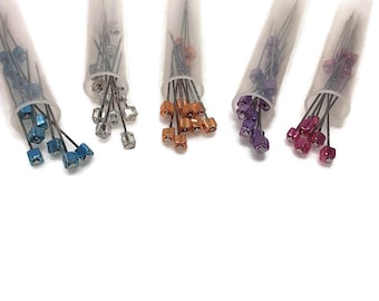 Metallic Czech Glass Decorative Sewing pins