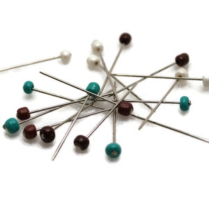 Alfinetes de costura com cabeça de vidro Southwest Mix, contagem de 18 ou 36