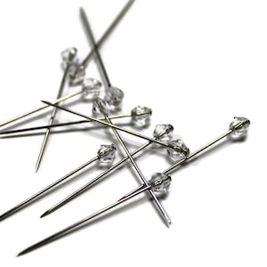 24 Piece Assorted Glass Head Sewing Pins 