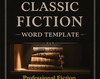 CLASSIC FICTION NOVEL Word-Vorlage - Druckfertige 6 x 9 "Trim-Größe