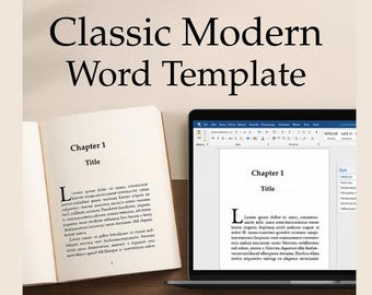 CLASSIC MODERN NOVEL - Microsoft Word-Vorlage druckbereit 6x9 "Trim-Größe