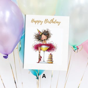 Conjunto de cartões comemorativos personalizados – Escolha 4 designs (A/B/C/D) – Cartões internos em branco (A2) com envelopes