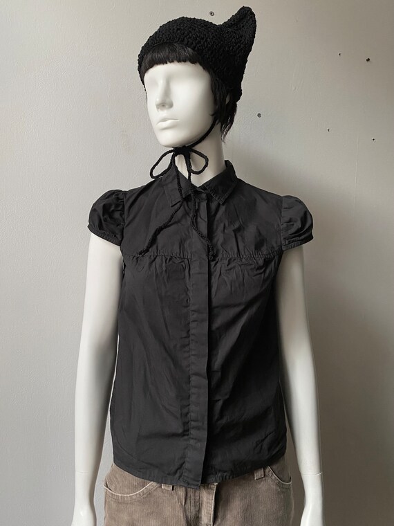 Coquette Gothic Shirt Puffy Sleeves shirt  Dark A… - image 6