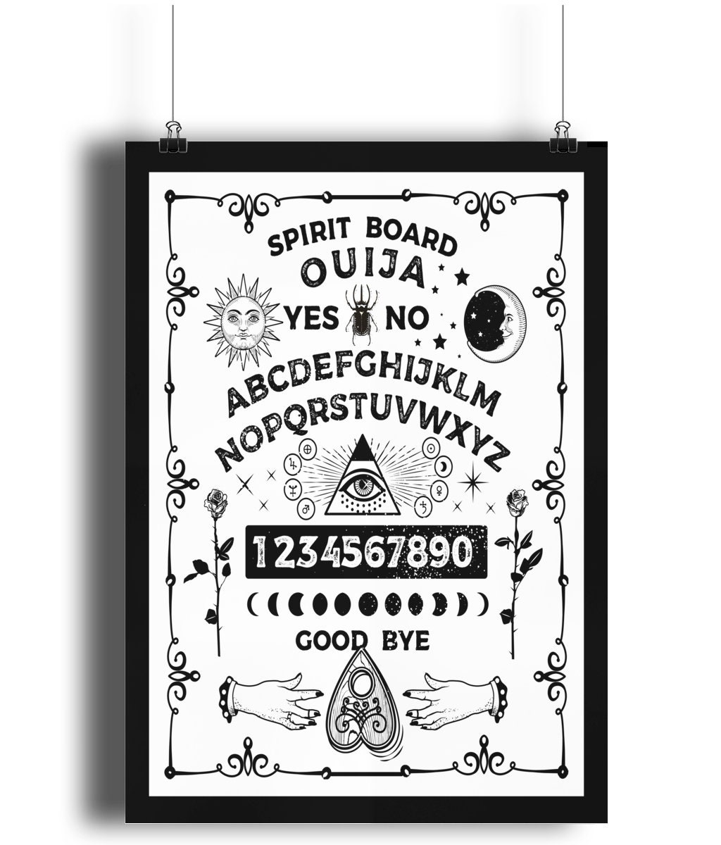 Ouija Board Portrait Glanz Kunstdruck Etsy