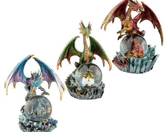 Dark Legends Crystal Orb Dragon Mother Snow Globe