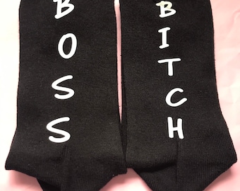 Boss Bitch - women’s If you can read this  socks, Queen bitch, girlfriend stocking filler, cheeky gift, stocking filler, offensive socks