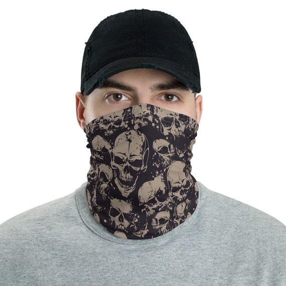 Grunge skull Neck Gaiter grunge face mask | Etsy