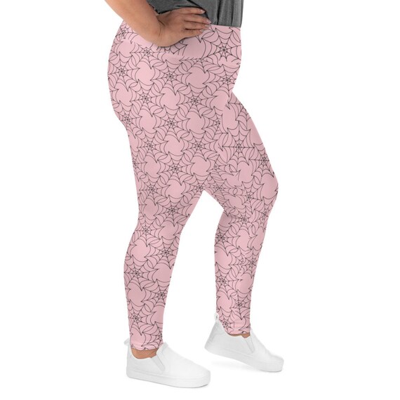 Pink Spider Web Print Plus Size 