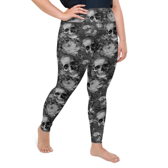 Skull and Rose Gothic Print Plus Size 