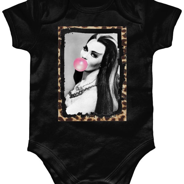 Lily Munster Short Sleeve Baby Bodysuit