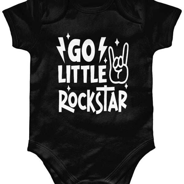 Go little rockstar Short Sleeve Baby Bodysuit