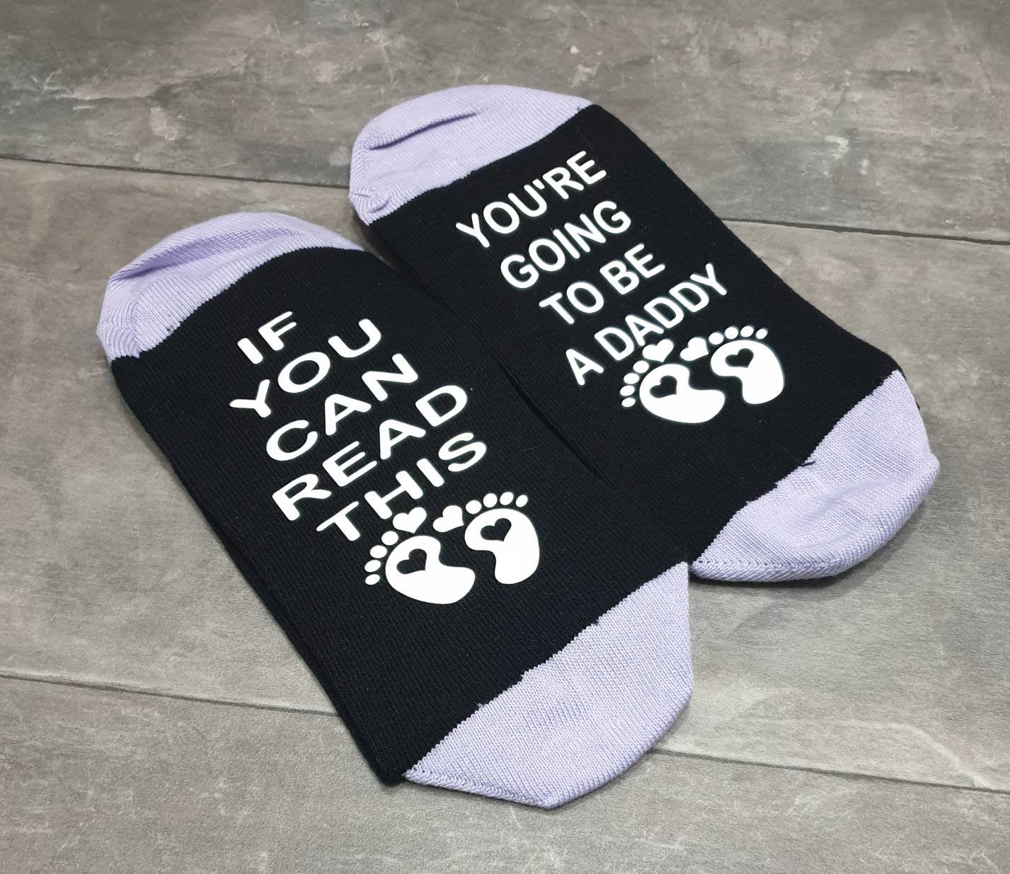 Image of Novelty Socks If You Can Read This Your Going To Be A Daddy , Dad Socks, Fathers Day