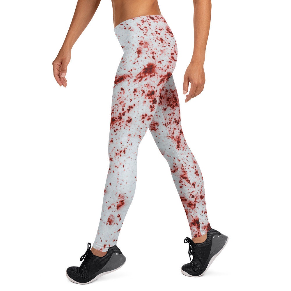 Blood Splatter Halloween Leggings