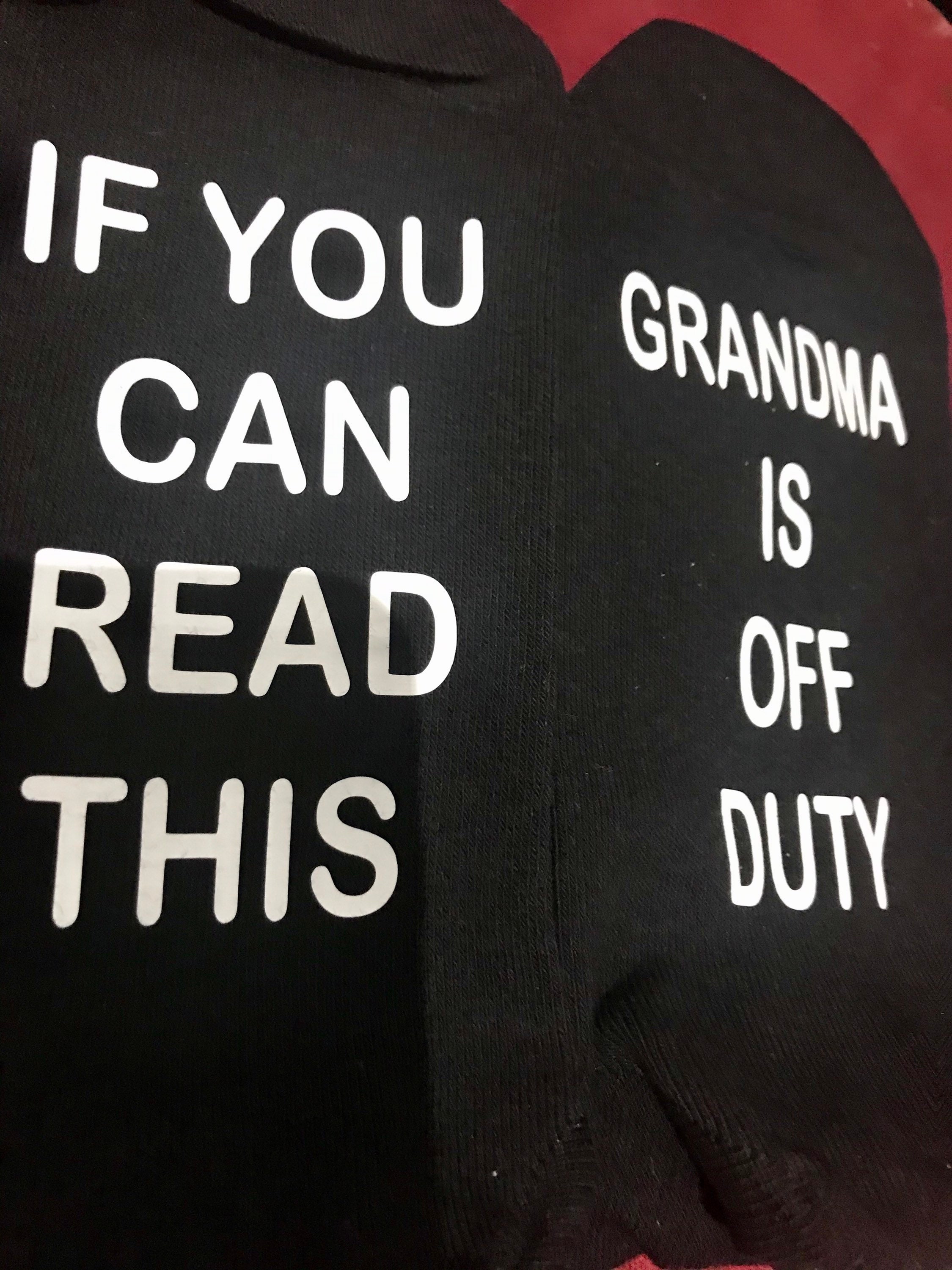 Image of Novelty Socks If You Can Read This Grandma Is Off Duty, Stocking Fillers, Mother’S Day, Funny