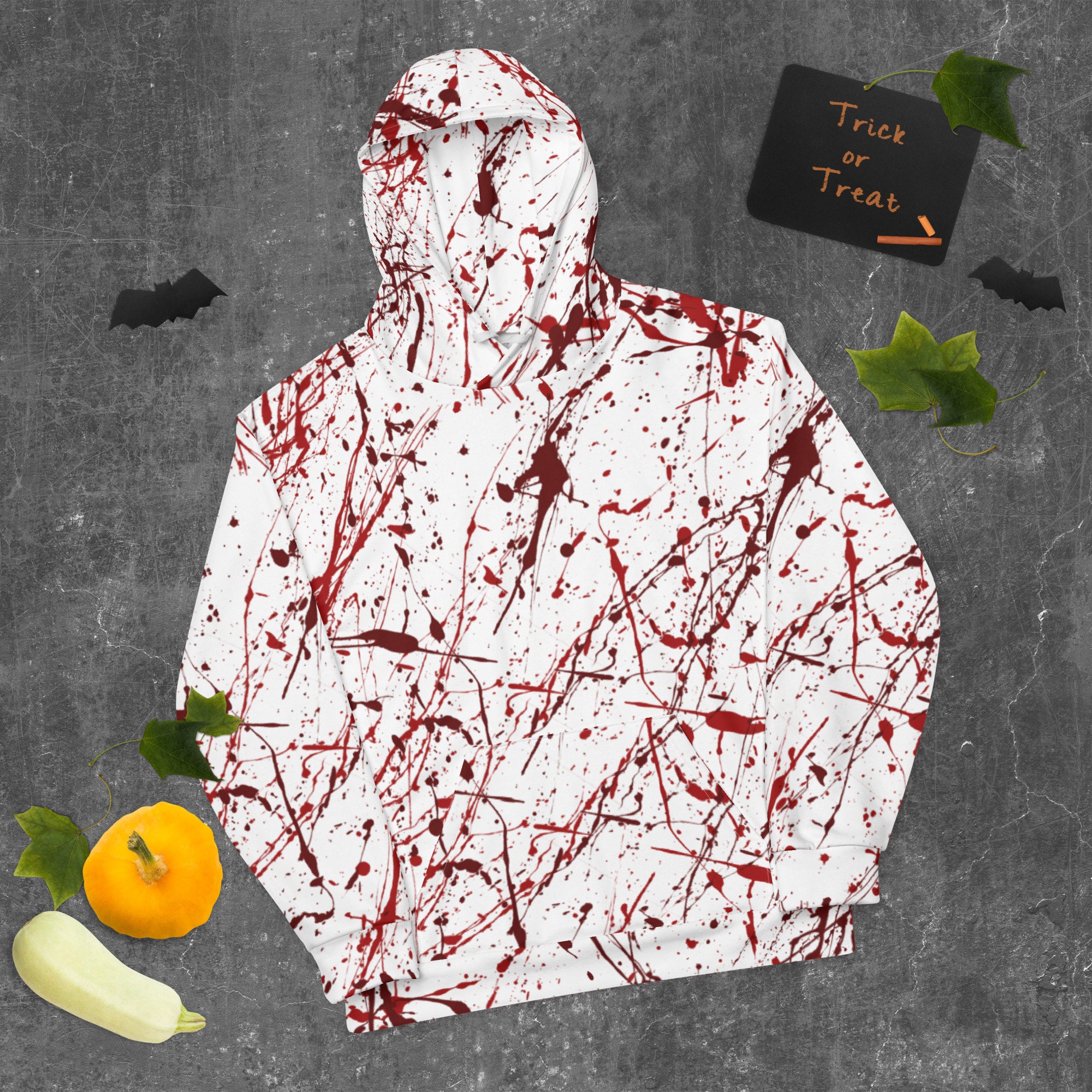 blood splatter hoodie