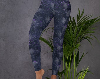 Blue and Grey Spider web Leggings