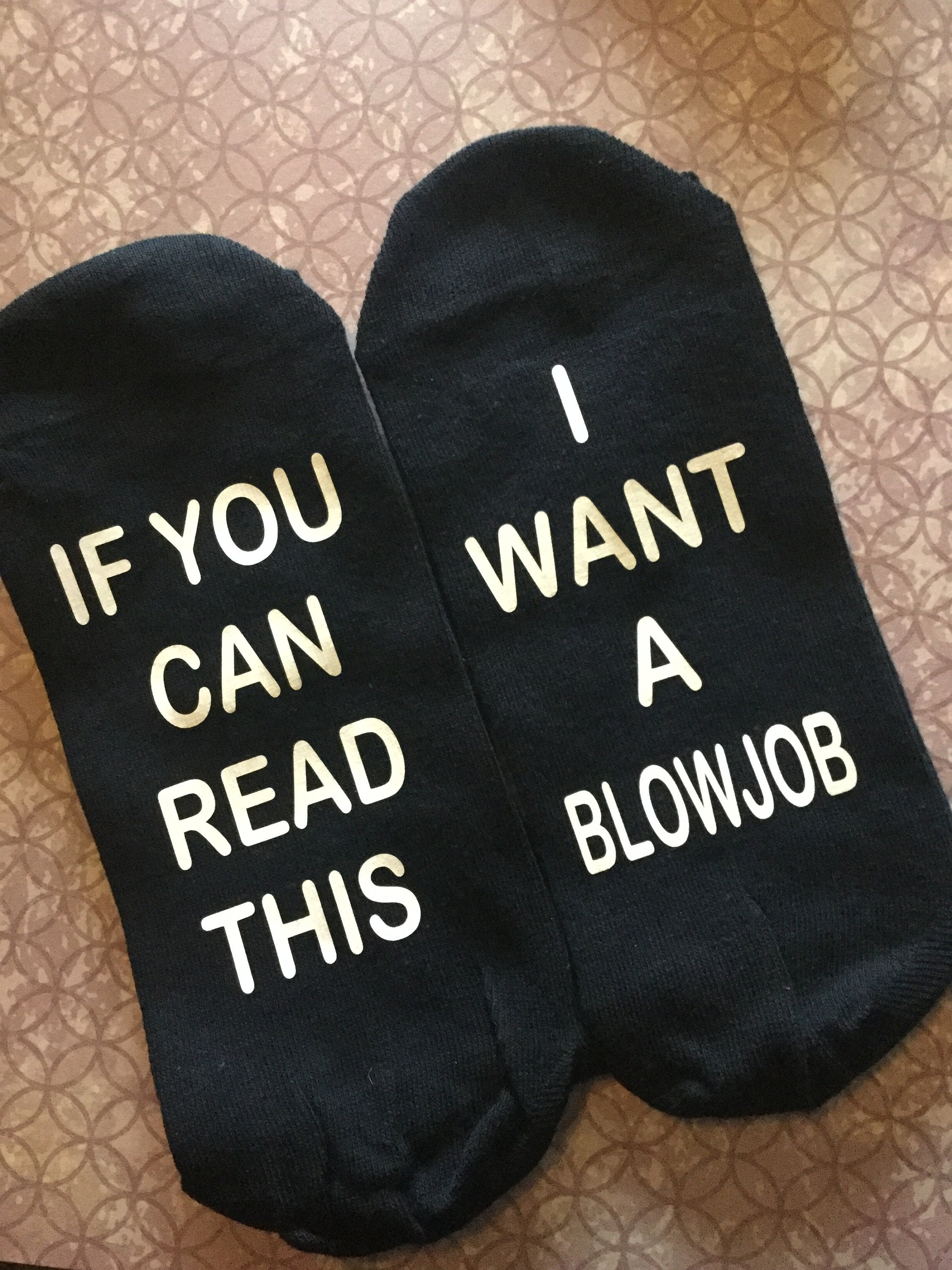 Novelty socks If you can read this I want a blowjob rude | Etsy