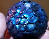 Dragon scale, Mermaid scale Christmas baubles- Christmas decorations, Unusual Christmas decoration, Dragon egg Christmas baubles