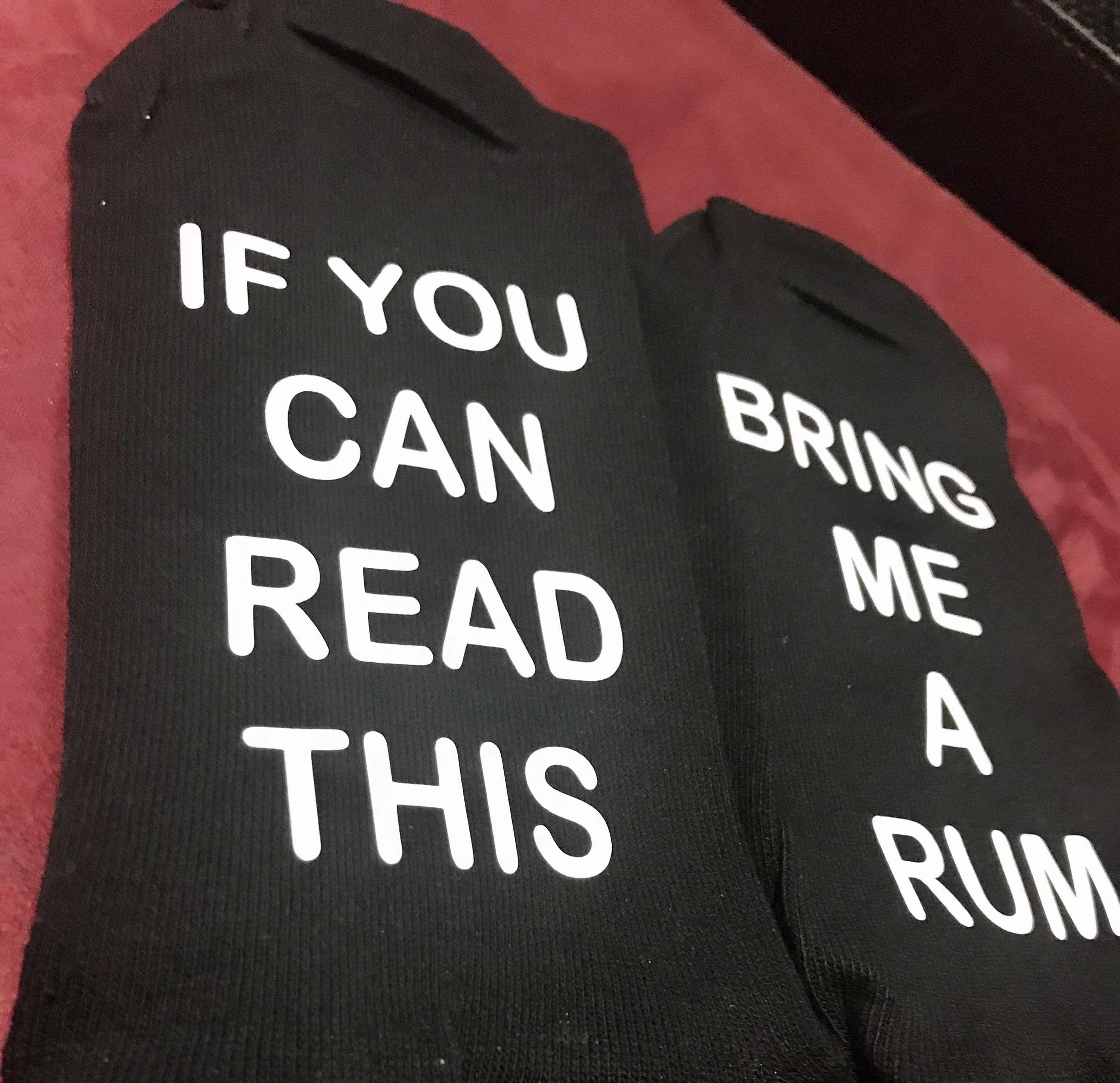 Image of Novelty Socks If You Can Read This Bring Me An Rum , Alcohol Lover Gift