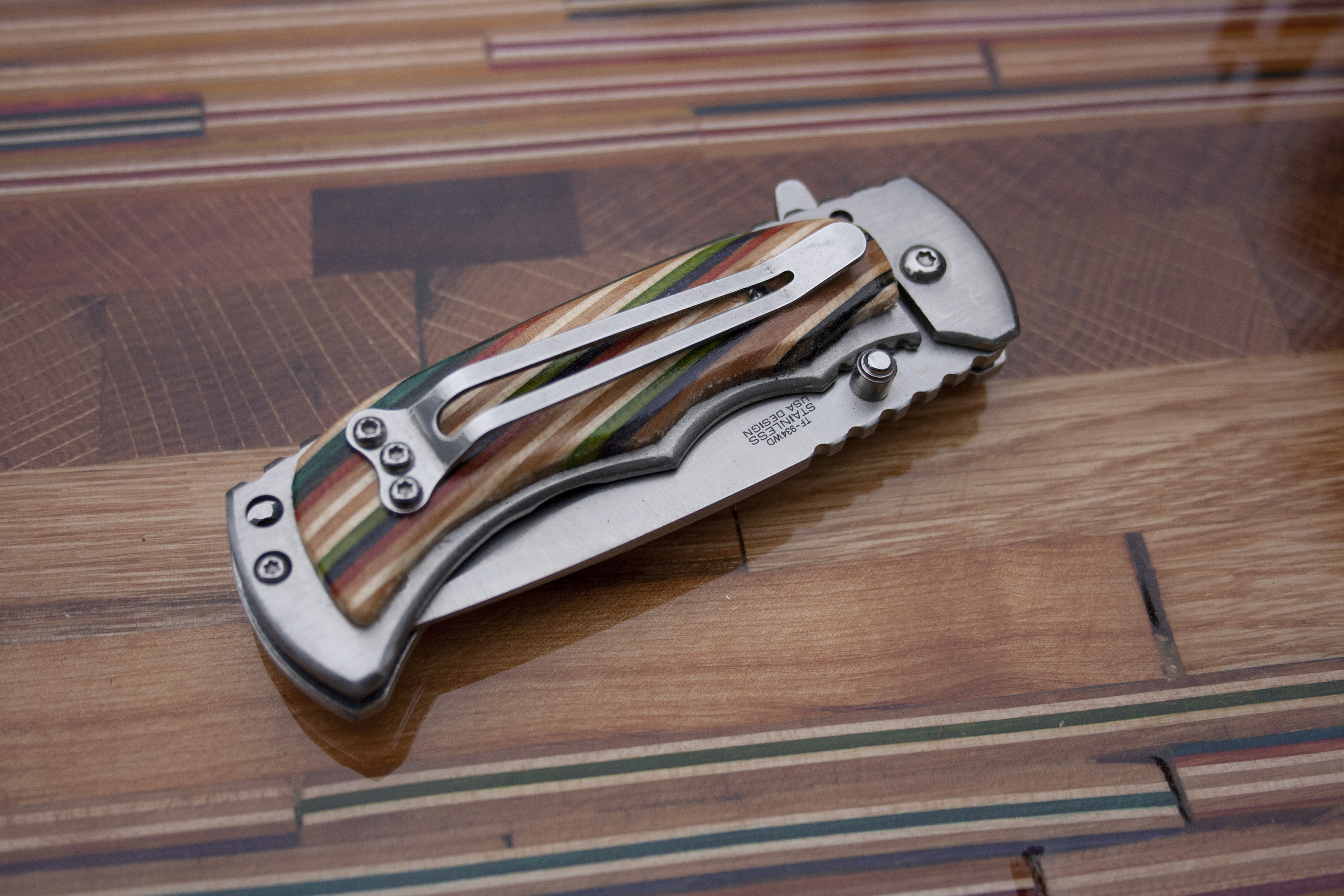 Recycled Skateboard Pocket Knife Etsy