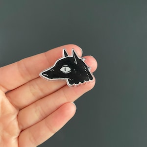 Animal Pin Wolf Dog Head Cute Plastic Badge Accessory for Jackets & Bags