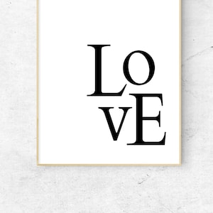 Love Typography - Digital Download Print - Love Word Art -Wall Art - Printable - Home Decor - Wall decor