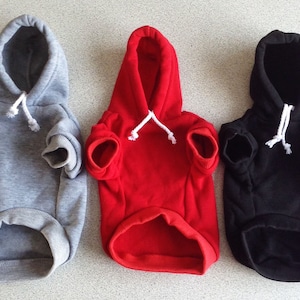 CITY HOODIE Sweat à capuche personnalisé pour chien de Noël Sweat à capuche pour animal de compagnie Sweat pour chien Vêtements pour chiots Vêtements de vacances Pull pour animal de compagnie Manteau pour chien d'extérieur rouge