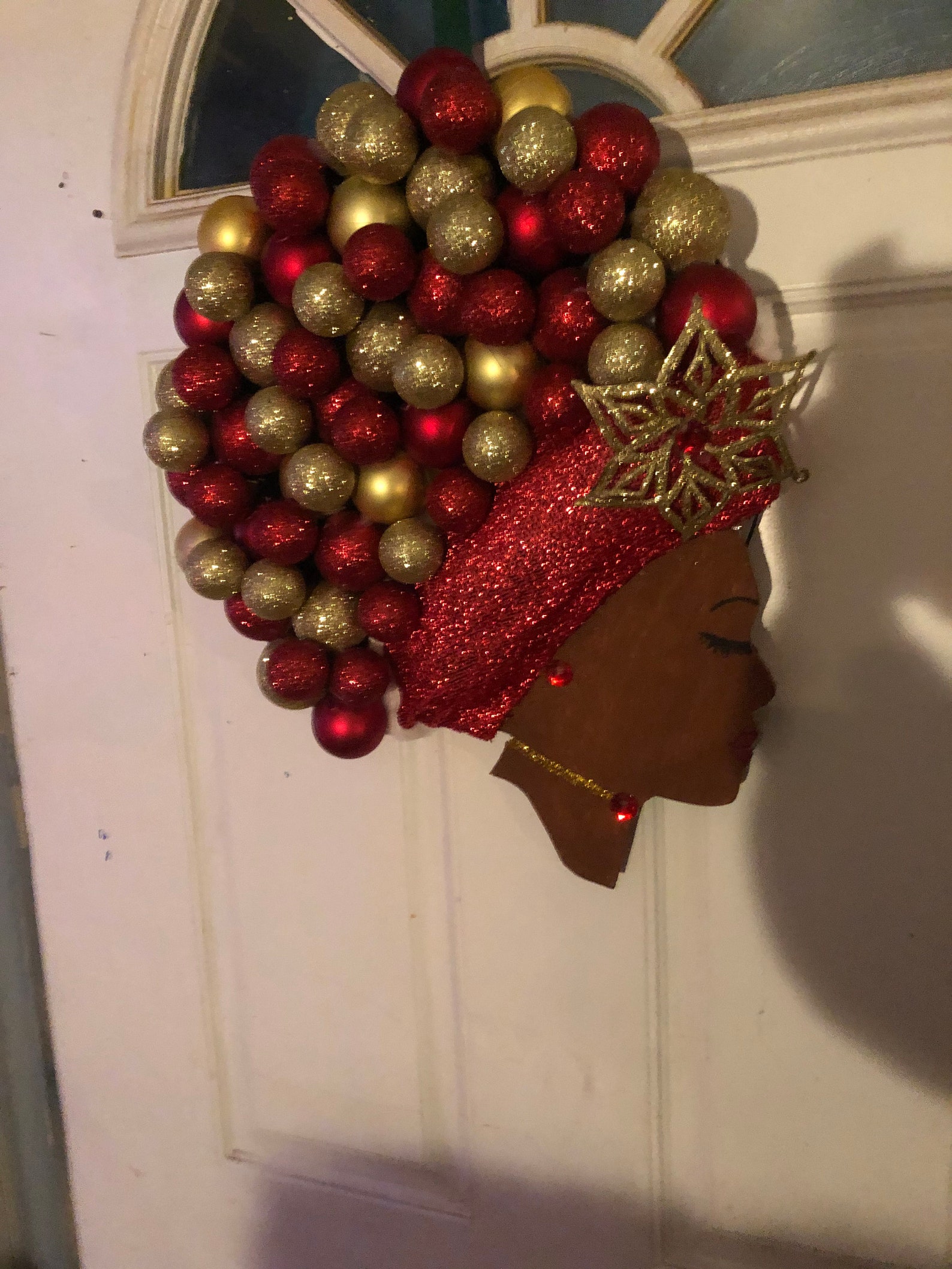 Christmas diva wreath Queen Wreath African American Etsy