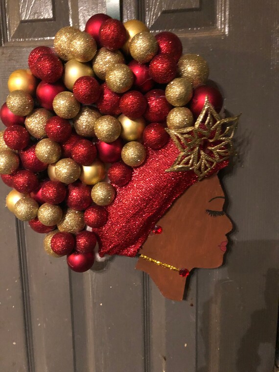 Christmas Diva Wreath Queen Wreath African American Etsy