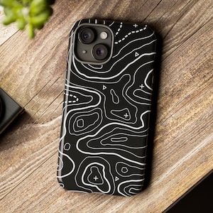 Topographic Phone Case, Topography, Mountains and Wilderness Case, Adventure Phone Case, Traveler Phone Case