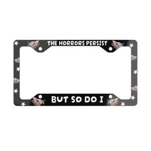 Opposum Car Decor Metal License Plate Frame, Funny Plate Cover, Funny License Frame, Funny Possum Gift
