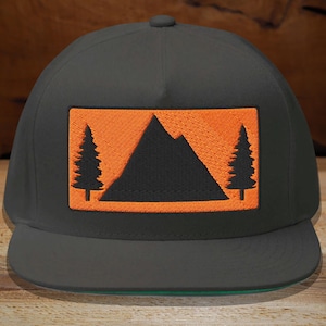 Hat for Dad | Hat for Men | Nature Hat | Outdoor Hat | Flat Brim Hat | Hiking Hat| Mountain Hat | Camping Hat | Forest Hat | Camping Gifts