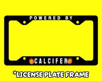 Powered by Calcifer License Plate Cover