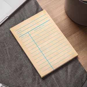 Bibliotheks Karte Sticky Notes, Größe 4x6, Lese Sticky Notes, Lesezeichen Sticky Note, Bookish Sticky Notes, Bookish Notepad, Bookish Stationary