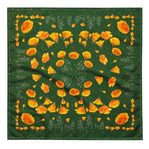 California Poppies, Poppies Bandana, California State Flower, Cali Lover Gift, Wildflower Bandana
