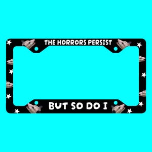 Opposum Car Decor Metal License Plate Frame, Funny Plate Cover, Funny License Frame, Funny Possum Gift