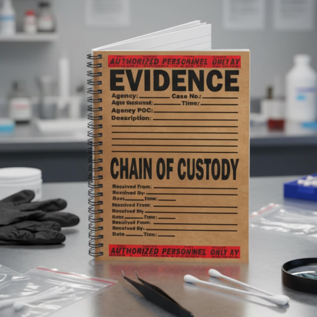 Evidence Note Book True Crime Evidence Spiral Notebook, Looks Like Evidence Bag, Crime ...