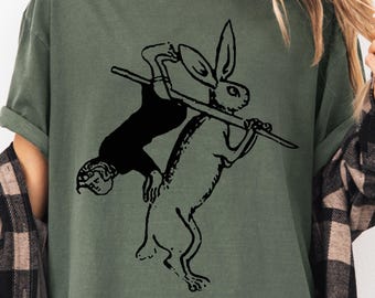 Medieval Rabbit Comfort Colors Tshirt, Royal Hare, Killer Rabbit