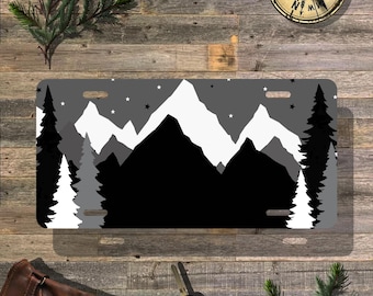 Mountains and Stars Vanity License Plate
