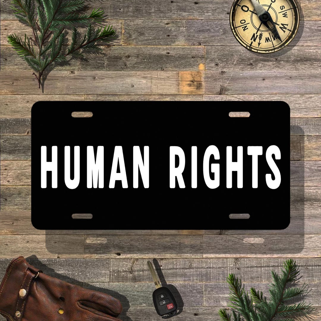 Human Rights Color Plate Human Rights Vanity License Plate - Etsy