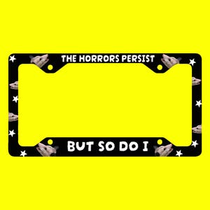 Opposum Car Decor Metal License Plate Frame, Funny Plate Cover, Funny License Frame, Funny Possum Gift