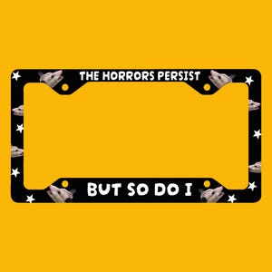Opposum Car Decor Metal License Plate Frame, Funny Plate Cover, Funny License Frame, Funny Possum Gift
