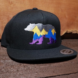 Sombrero para papá / Sombrero para hombre / Sombrero de naturaleza / Sombrero de oso / Sombrero para exteriores / Sombrero de ala plana / Sombrero de senderismo / Sombrero de montaña / Sombrero de camping / Gorra con visera plana tipo snapback