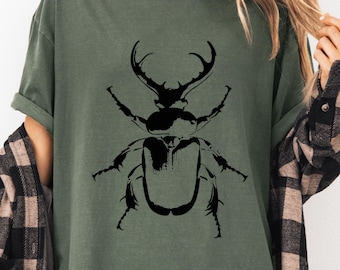 Stag Beetle Comfort Colors Tee, Entomology Gift