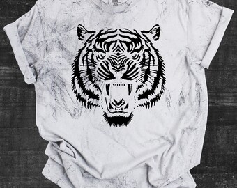 Vintage Tiger Tee - Retro Animal Comfort Colors T-Shirt, 90s Animal Gift for Tiger Lover, Wild Cat Shirt, Jungle Safari Tiger Graphic Tee