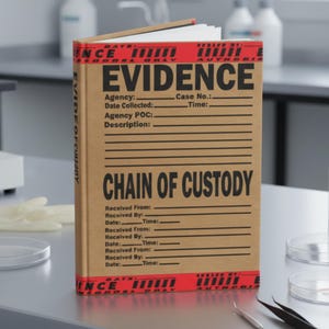 True Crime Evidence Hardcover Journal Notebook, Looks Like Evidence Bag Journal
