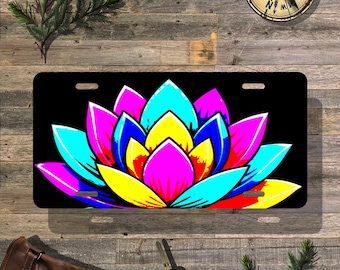 Lotus Flower Vanity License Plate