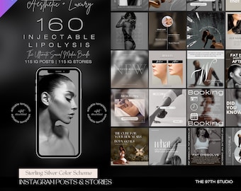 FAT DISSOLVE Instagram Posts | Injectable Lipolysis Instagram Templates | Lipolytic injections Instagram Posts | Fat Dissolving Injections