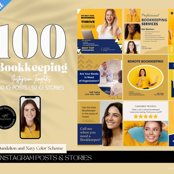 Bookkeeping Instagram Template - Etsy