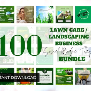 100+ Lawn Care Business Social Media TEMPLATES | Landscaper | Instagram Posts | Landscaper Social Media | Lawn Care Posts | Landscaping Post
